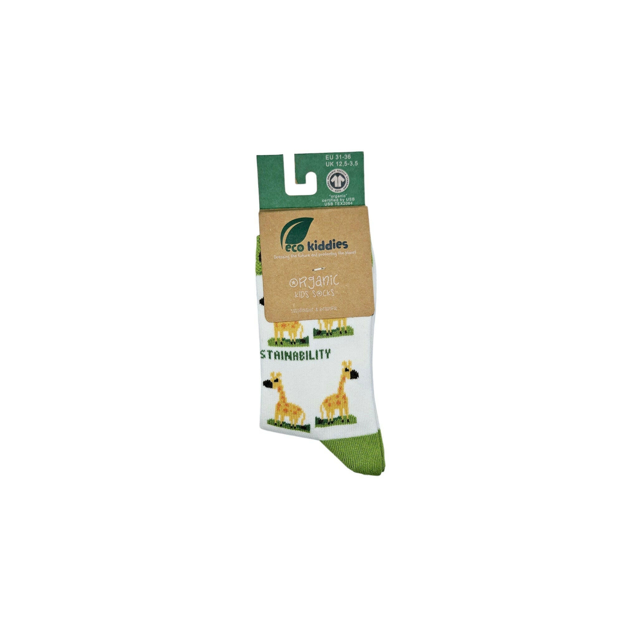 GRINNING GIRAFFE ORGANIC COTTON KIDS SOCKS-4