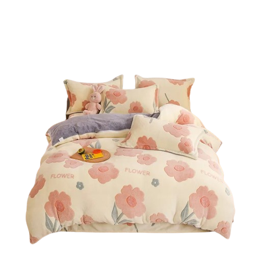 Winter Bliss: Double-Sided Velvet Duvet Cover for Cozy Comfort-0