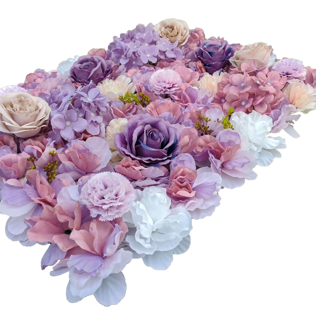 Artificial Flower Wall Backdrop Panel 40cm X 60cm Mixed Pink & White Flowers-1